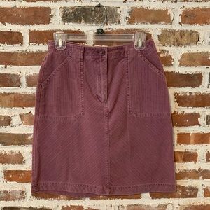 LLBean Plum colored corduroy skirt